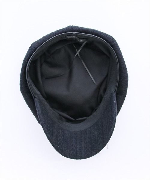 clear（クリア）の「ニット切替キャスケット [小顔 程よいボリューム感]≪2024AW新作≫（キャスケット・レディース・アイボリー/ブラック・F）」の5枚目の写真