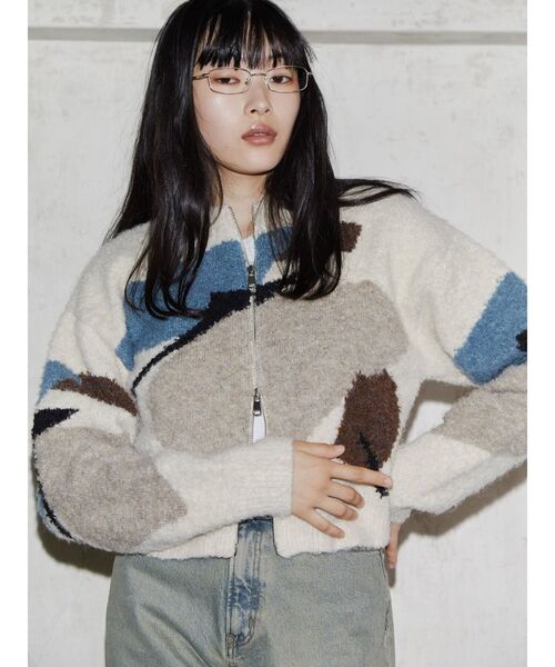 VEQUM（VEQUM）の「【VEQUM】LOOP ZIP CD（カーディガン/ボレロ・レディース・ブラウン/グレー/その他・FREE）」の15枚目の写真