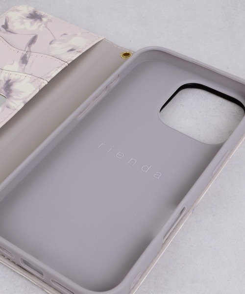 rienda（リエンダ）の「iPhone16 iPhone16Pro リエンダ [プリント手帳]（スマホケース/カバー・レディース・ホワイト×ネイビー/ピンクベージュ・iPhone 16/iPhone 16 Pro）」の9枚目の写真