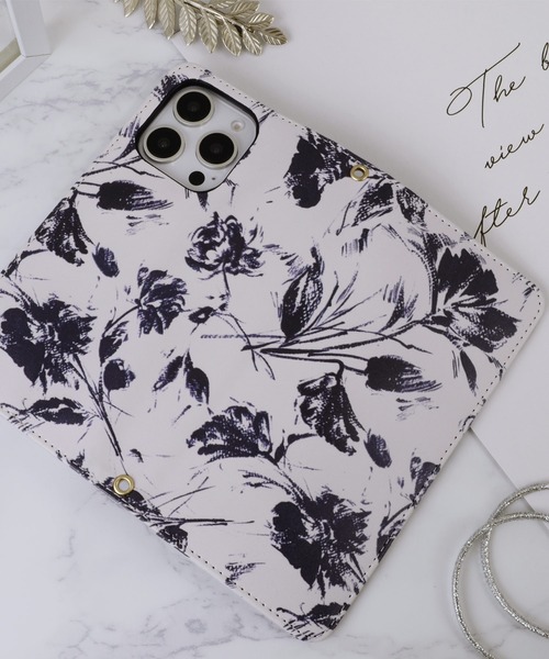 rienda（リエンダ）の「iPhone16 iPhone16Pro リエンダ [プリント手帳]（スマホケース/カバー・レディース・ホワイト×ネイビー/ピンクベージュ・iPhone 16/iPhone 16 Pro）」の16枚目の写真