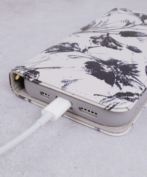 rienda（リエンダ）の「iPhone16 iPhone16Pro リエンダ [プリント手帳]（スマホケース/カバー・レディース・ホワイト×ネイビー/ピンクベージュ・iPhone 16/iPhone 16 Pro）」の19枚目の写真