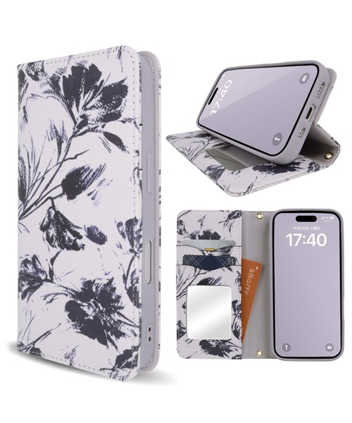 rienda（リエンダ）の「iPhone16 iPhone16Pro リエンダ [プリント手帳]（スマホケース/カバー・レディース・ホワイト×ネイビー/ピンクベージュ・iPhone 16/iPhone 16 Pro）」の20枚目の写真