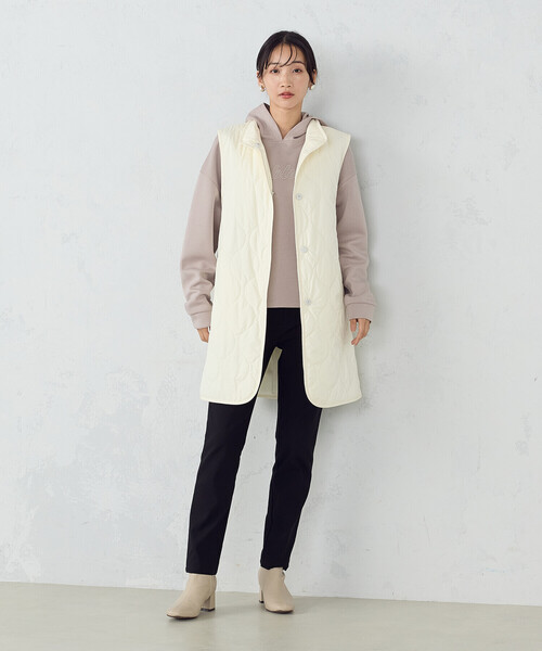 COMME CA MODELS(コムサモデルズ)の「【美しいベーシックパンツ】裏起毛ハイテンションパンツ(その他パンツ・レディース・ベージュ/チャコール/ブラック/ネイビー・SMALL/X-LARGE/LARGE/X-SMALL/XX-SMALL/MEDIUM/XX-LARGE)」の6枚目の写真