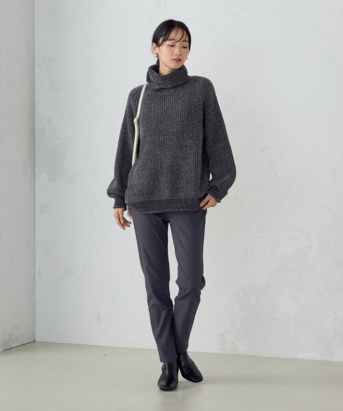 COMME CA MODELS(コムサモデルズ)の「【美しいベーシックパンツ】裏起毛ハイテンションパンツ(その他パンツ・レディース・ベージュ/チャコール/ブラック/ネイビー・SMALL/X-LARGE/LARGE/X-SMALL/XX-SMALL/MEDIUM/XX-LARGE)」の8枚目の写真