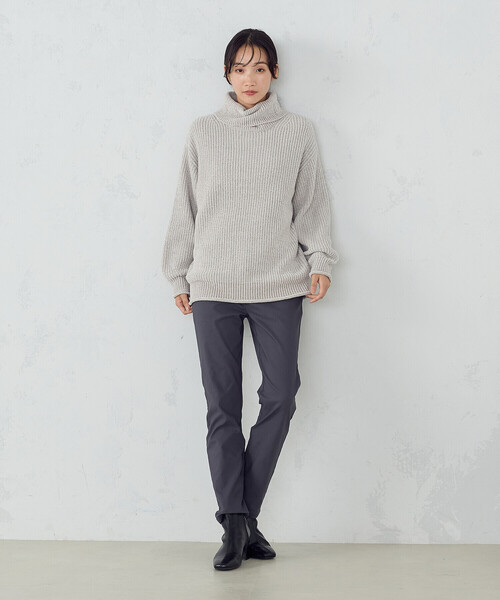 COMME CA MODELS(コムサモデルズ)の「【美しいベーシックパンツ】裏起毛ハイテンションパンツ(その他パンツ・レディース・ベージュ/チャコール/ブラック/ネイビー・SMALL/X-LARGE/LARGE/X-SMALL/XX-SMALL/MEDIUM/XX-LARGE)」の9枚目の写真