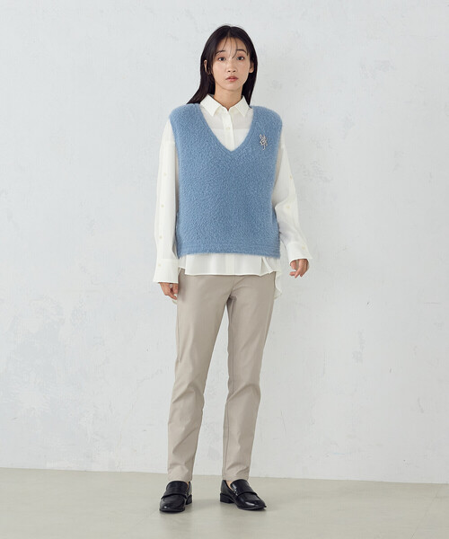 COMME CA MODELS(コムサモデルズ)の「【美しいベーシックパンツ】裏起毛ハイテンションパンツ(その他パンツ・レディース・ベージュ/チャコール/ブラック/ネイビー・SMALL/X-LARGE/LARGE/X-SMALL/XX-SMALL/MEDIUM/XX-LARGE)」の14枚目の写真