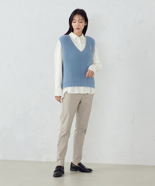 COMME CA MODELS(コムサモデルズ)の「【美しいベーシックパンツ】裏起毛ハイテンションパンツ(その他パンツ・レディース・ベージュ/チャコール/ブラック/ネイビー・SMALL/X-LARGE/LARGE/X-SMALL/XX-SMALL/MEDIUM/XX-LARGE)」の15枚目の写真