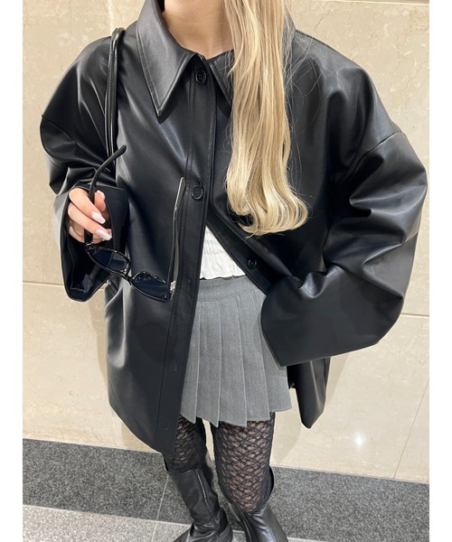 WC(ダブル シー)の「PUビッグジャケット(ブルゾン・レディース・ブラウン/ブラック・FREE)」の22枚目の写真