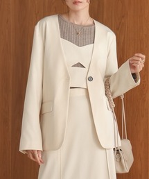 Bab（バブ）の「【nao×Bab】サイドカーブノーカラージャケット（ノーカラージャケット）」