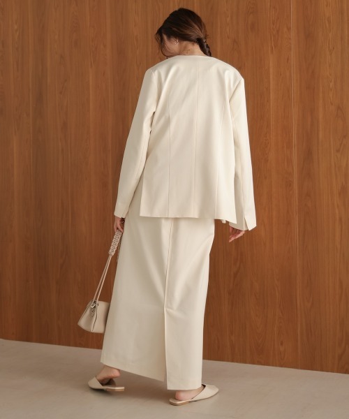 Bab（バブ）の「【nao×Bab】サイドカーブノーカラージャケット（ノーカラージャケット・レディース・ブラウン/グレー/アイボリー・M）」の14枚目の写真