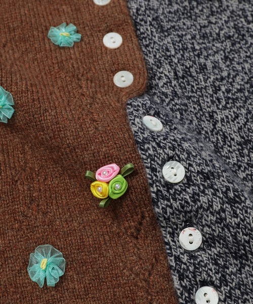 YanYan（ヤンヤン）の「CHECKED COLLARED XL SLV CARDIGAN