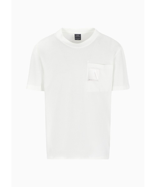 ARMANI EXCHANGE（アルマーニエクスチェンジ）の「【A|X アルマーニ エクスチェンジ】ポケットデザイン 半袖クルーネックトップス（Tシャツ/カットソー・メンズ・ホワイト/チャコールグレー・MEDIUM/SMALL/X-LARGE/X-SMALL/LARGE）」の6枚目の写真