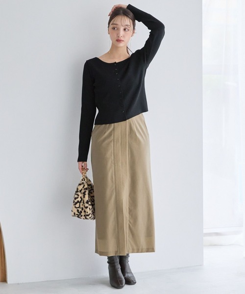 Andemiu（アンデミュウ）の「ベッチンステッチＩラインスカート161793（スカート・レディース・ブラウン/グレー/ベージュ・MEDIUM/SMALL）」の10枚目の写真