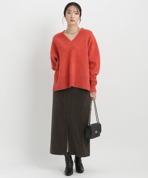 Andemiu（アンデミュウ）の「ベッチンステッチＩラインスカート161793（スカート・レディース・ブラウン/グレー/ベージュ・MEDIUM/SMALL）」の16枚目の写真