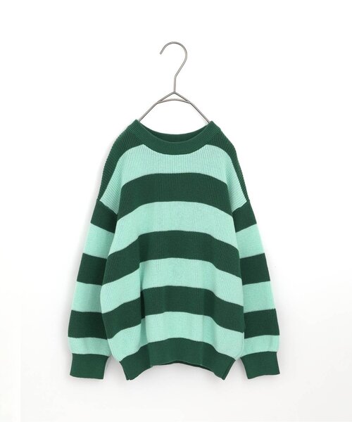 p.premier（ピードットプルミエ）の「カラフルボーダーセーター（ニット/セーター・キッズ・サックスブルー/イエロー/レッド/ピンク・120/110/140/130/100/90/80）」の2枚目の写真