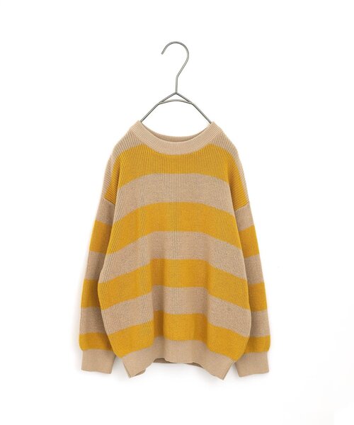 p.premier（ピードットプルミエ）の「カラフルボーダーセーター（ニット/セーター・キッズ・サックスブルー/イエロー/レッド/ピンク・120/110/140/130/100/90/80）」の3枚目の写真