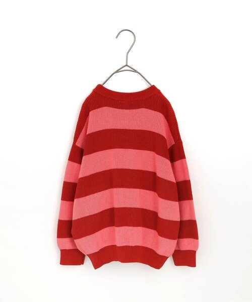 p.premier（ピードットプルミエ）の「カラフルボーダーセーター（ニット/セーター・キッズ・サックスブルー/イエロー/レッド/ピンク・120/110/140/130/100/90/80）」の5枚目の写真