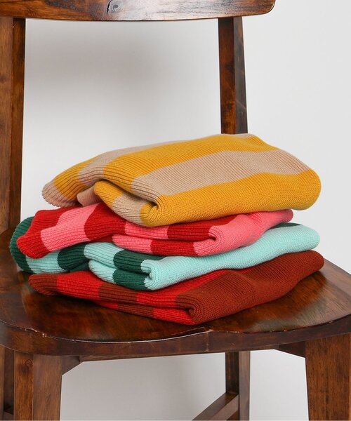 p.premier（ピードットプルミエ）の「カラフルボーダーセーター（ニット/セーター・キッズ・サックスブルー/イエロー/レッド/ピンク・120/110/140/130/100/90/80）」の6枚目の写真