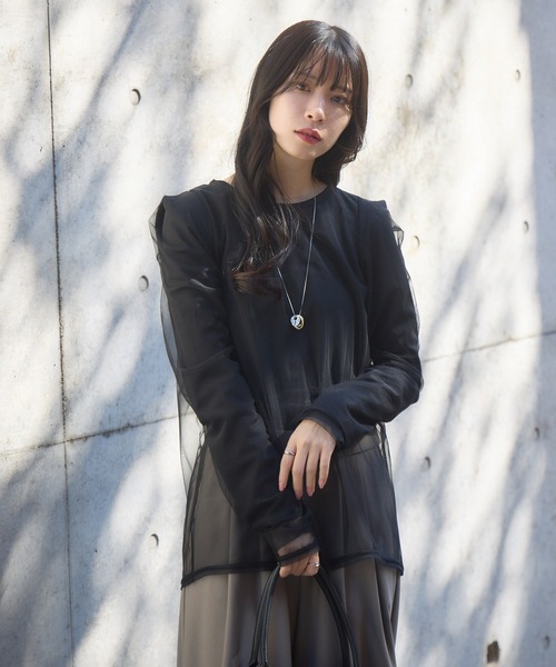 KATHARINE ROSS（キャサリンロス）の「【Pillini/ピリーニ】シアーレイヤードドッキングトップス（Tシャツ/カットソー・レディース・ピンク/ブラック/ライトブルー・MEDIUM）」の10枚目の写真