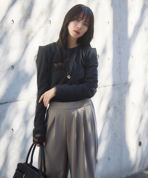 KATHARINE ROSS（キャサリンロス）の「【Pillini/ピリーニ】シアーレイヤードドッキングトップス（Tシャツ/カットソー・レディース・ピンク/ブラック/ライトブルー・MEDIUM）」の12枚目の写真