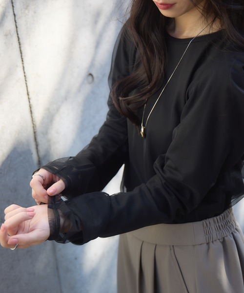 KATHARINE ROSS（キャサリンロス）の「【Pillini/ピリーニ】シアーレイヤードドッキングトップス（Tシャツ/カットソー・レディース・ピンク/ブラック/ライトブルー・MEDIUM）」の15枚目の写真