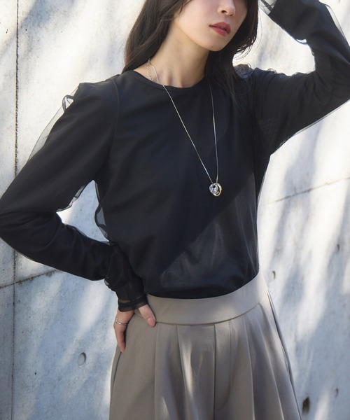 KATHARINE ROSS（キャサリンロス）の「【Pillini/ピリーニ】シアーレイヤードドッキングトップス（Tシャツ/カットソー・レディース・ピンク/ブラック/ライトブルー・MEDIUM）」の16枚目の写真