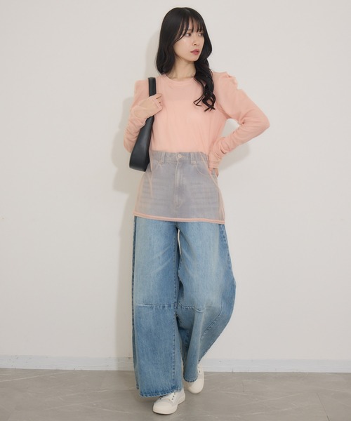 KATHARINE ROSS（キャサリンロス）の「【Pillini/ピリーニ】シアーレイヤードドッキングトップス（Tシャツ/カットソー・レディース・ピンク/ブラック/ライトブルー・MEDIUM）」の17枚目の写真