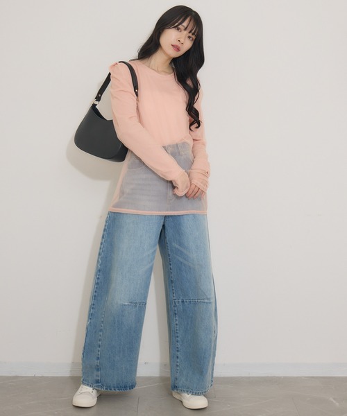 KATHARINE ROSS（キャサリンロス）の「【Pillini/ピリーニ】シアーレイヤードドッキングトップス（Tシャツ/カットソー・レディース・ピンク/ブラック/ライトブルー・MEDIUM）」の18枚目の写真