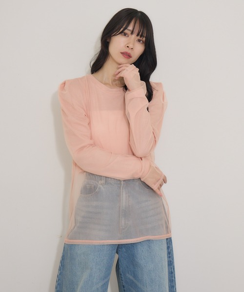 KATHARINE ROSS（キャサリンロス）の「【Pillini/ピリーニ】シアーレイヤードドッキングトップス（Tシャツ/カットソー・レディース・ピンク/ブラック/ライトブルー・MEDIUM）」の19枚目の写真