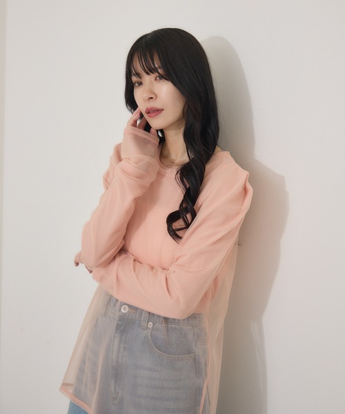 KATHARINE ROSS（キャサリンロス）の「【Pillini/ピリーニ】シアーレイヤードドッキングトップス（Tシャツ/カットソー・レディース・ピンク/ブラック/ライトブルー・MEDIUM）」の21枚目の写真