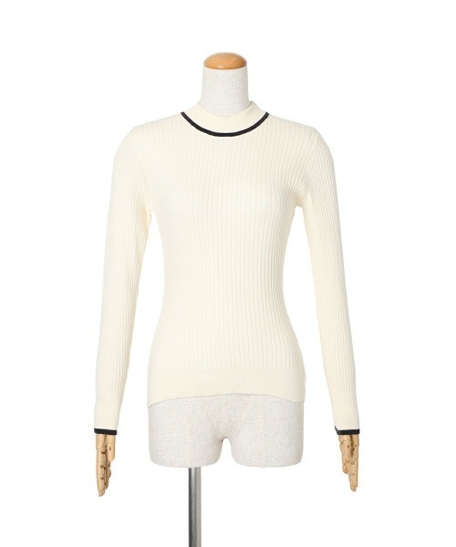 F i.n.t（フィント）の「配色ラインリボンリブニットプルオーバー/F&A/fint（ニット/セーター・レディース・レッド/ベージュ/アイボリー/ブラック・FREE）」の16枚目の写真