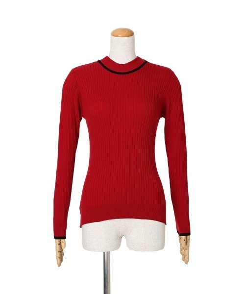 F i.n.t（フィント）の「配色ラインリボンリブニットプルオーバー/F&A/fint（ニット/セーター・レディース・レッド/ベージュ/アイボリー/ブラック・FREE）」の17枚目の写真