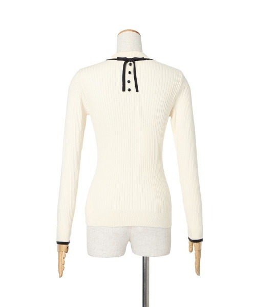 F i.n.t（フィント）の「配色ラインリボンリブニットプルオーバー/F&A/fint（ニット/セーター・レディース・レッド/ベージュ/アイボリー/ブラック・FREE）」の20枚目の写真