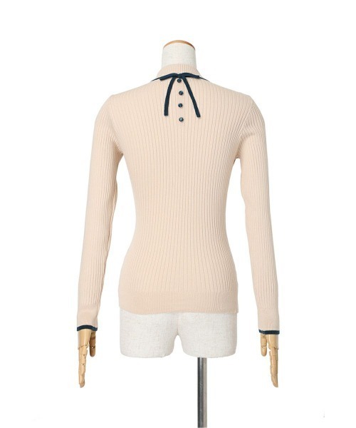 F i.n.t（フィント）の「配色ラインリボンリブニットプルオーバー/F&A/fint（ニット/セーター・レディース・レッド/ベージュ/アイボリー/ブラック・FREE）」の22枚目の写真