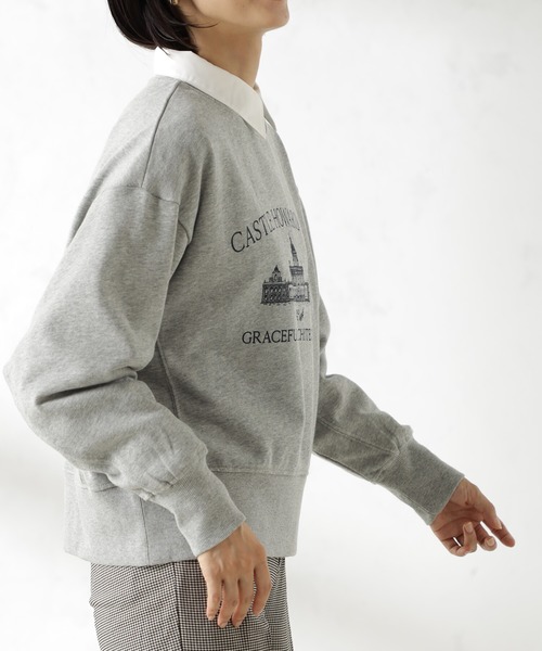 FOUND GOOD（ファウンドグッド）の「スーベニアプリントウラケLS（スウェット・レディース・グリーン系5/ネイビー/アイボリー/グレー系5・L/M/S）」の6枚目の写真