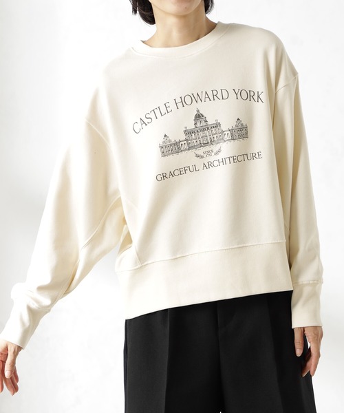 FOUND GOOD（ファウンドグッド）の「スーベニアプリントウラケLS（スウェット・レディース・グリーン系5/ネイビー/アイボリー/グレー系5・L/M/S）」の9枚目の写真