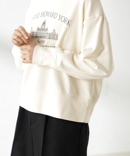 FOUND GOOD（ファウンドグッド）の「スーベニアプリントウラケLS（スウェット・レディース・グリーン系5/ネイビー/アイボリー/グレー系5・L/M/S）」の11枚目の写真