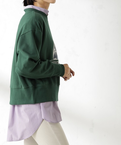 FOUND GOOD（ファウンドグッド）の「スーベニアプリントウラケLS（スウェット・レディース・グリーン系5/ネイビー/アイボリー/グレー系5・L/M/S）」の14枚目の写真