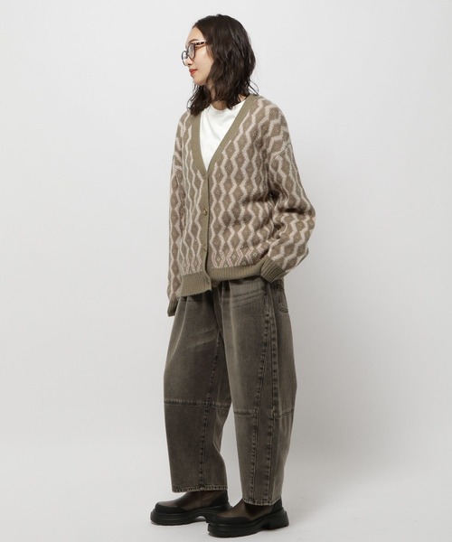 niko and...（ニコアンド）の「レトロキカガラVカーディガン（カーディガン/ボレロ・レディース・カーキ/ライトブルー/モカ・FREE）」の15枚目の写真