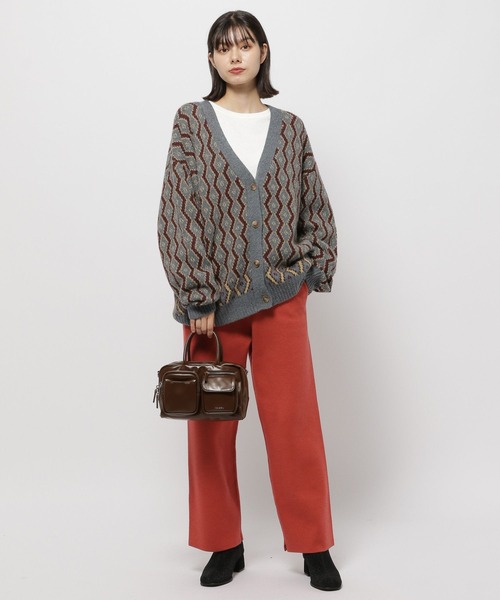 niko and...（ニコアンド）の「レトロキカガラVカーディガン（カーディガン/ボレロ・レディース・カーキ/ライトブルー/モカ・FREE）」の21枚目の写真