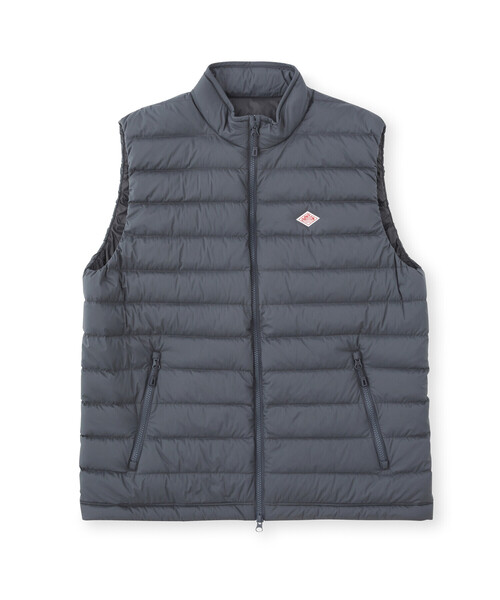 DANTON(ダントン)の「MEN'S NYLON TAFFETA MIDDLE DOWN STAND COLLAR VEST(ダウンベスト・メンズ・グレイッシュベージュ/ブラック/カーキ/グレー系その他・M/XS/S/L/XL/XXL)」の5枚目の写真