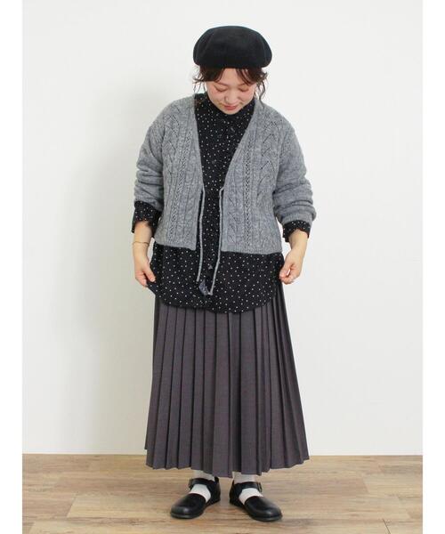 Samansa Mos2（サマンサ モスモス）の「モヘヤ調ニットカーディガン（カーディガン/ボレロ・レディース・ベージュ/グレー/グリーン・F）」の8枚目の写真