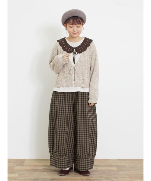 Samansa Mos2（サマンサ モスモス）の「モヘヤ調ニットカーディガン（カーディガン/ボレロ・レディース・ベージュ/グレー/グリーン・F）」の11枚目の写真