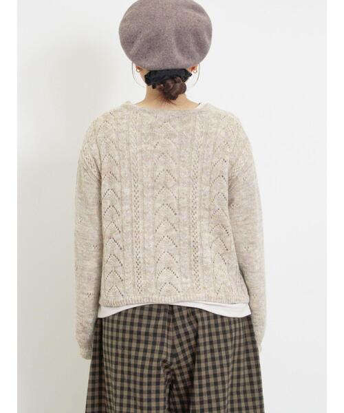 Samansa Mos2（サマンサ モスモス）の「モヘヤ調ニットカーディガン（カーディガン/ボレロ・レディース・ベージュ/グレー/グリーン・F）」の15枚目の写真