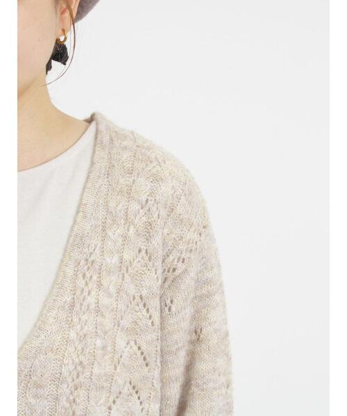 Samansa Mos2（サマンサ モスモス）の「モヘヤ調ニットカーディガン（カーディガン/ボレロ・レディース・ベージュ/グレー/グリーン・F）」の17枚目の写真