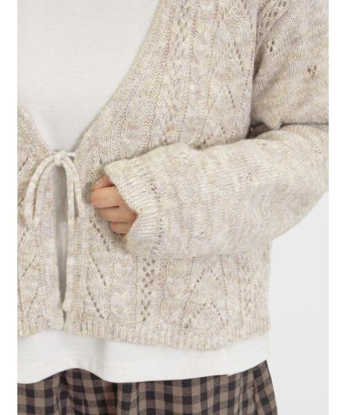 Samansa Mos2（サマンサ モスモス）の「モヘヤ調ニットカーディガン（カーディガン/ボレロ・レディース・ベージュ/グレー/グリーン・F）」の18枚目の写真