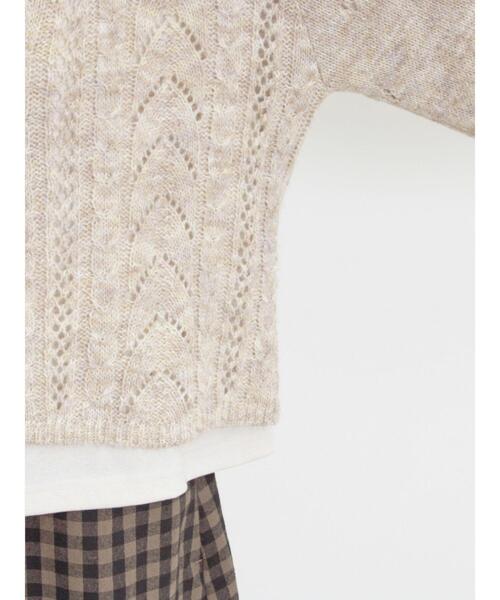 Samansa Mos2（サマンサ モスモス）の「モヘヤ調ニットカーディガン（カーディガン/ボレロ・レディース・ベージュ/グレー/グリーン・F）」の19枚目の写真