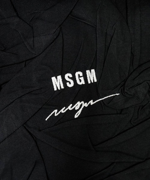 MSGM(エムエスジーエム)の「CREASED JERSEY Wロゴ パーカー(パーカー・レディース・ブラック・XS/S)」の4枚目の写真