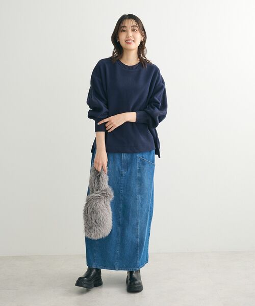 Green Parks(グリーンパークス)の「andmikka 2wayキラキラファーミニバッグ(エコバッグ/サブバッグ・レディース・グレー/アイボリー・FREE)」の4枚目の写真