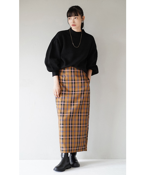 zootie(ズーティー)の「ボリューム袖 ハイネックニット プルオーバー(ニット/セーター・レディース・ブラック/グレイッシュベージュ/オートミール/ブルー・フリー)」の12枚目の写真